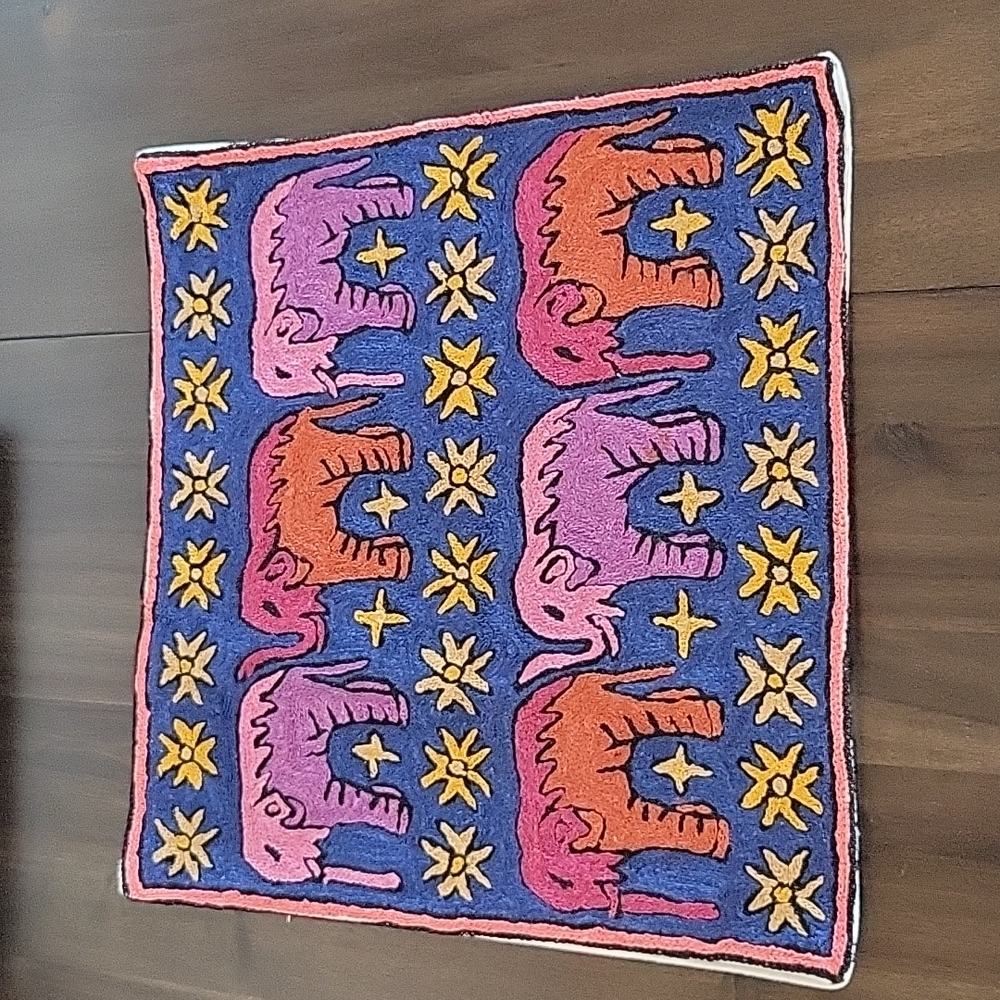 Hand stitched pillow covers - Elephants